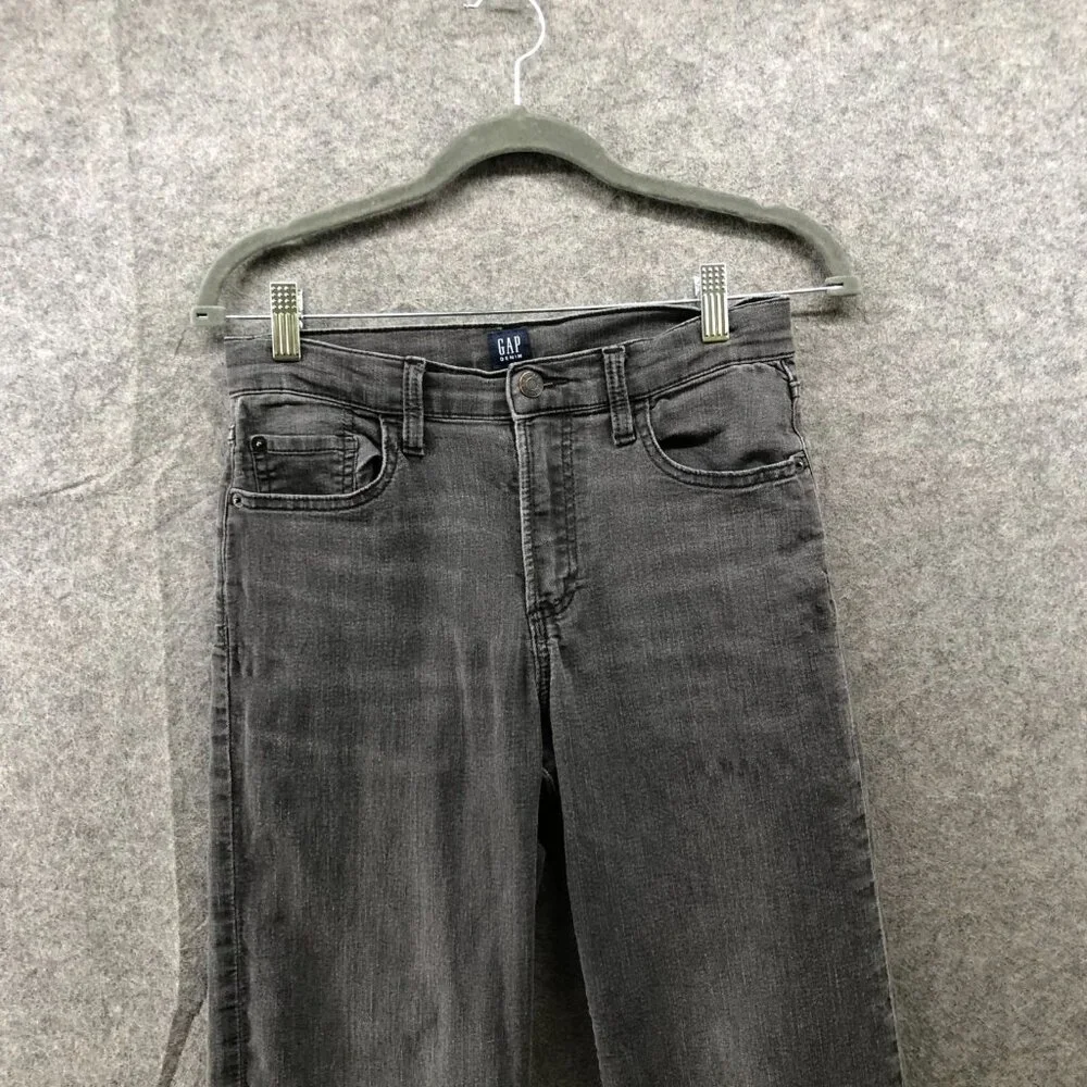 Gap Boys Size‎ 14 Relaxed Straight Jean Stretch Black Adjustable Waist